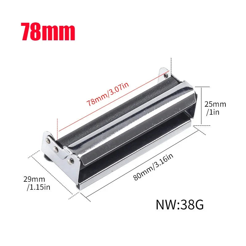 Máquina de llenado de rodillos Manual para tabaco, Material metálico, 70/78/110mm de longitud, máquina rodante para cigarrillos, accesorios para humo, dispositivos geniales